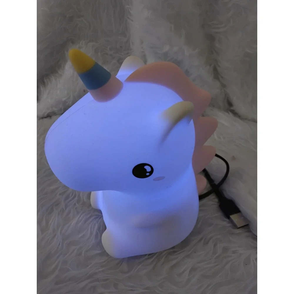Cute Unicorn Night Light Kids USB Powered Mood Lamp